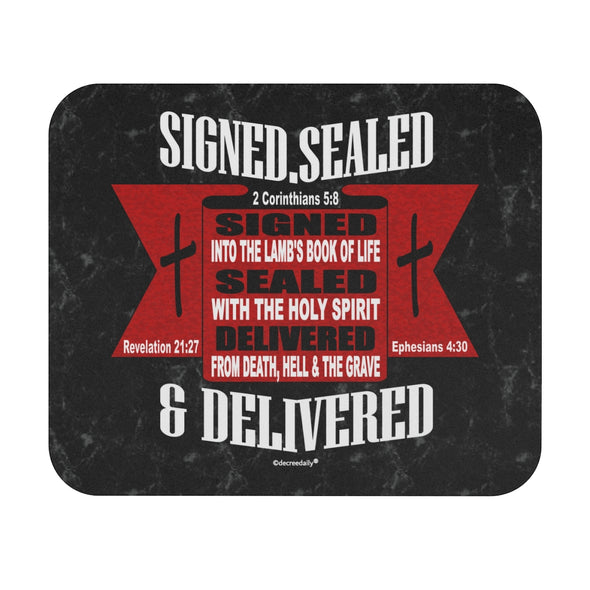 CHRISTIAN FAITH MOUSE PAD - SIGNED, SEALED & DELIVERED...
