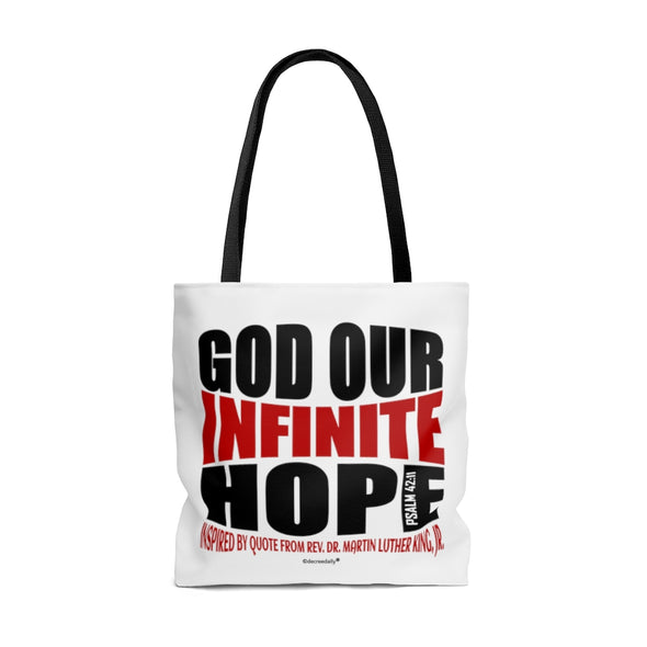 CHRISTIAN FAITH TOTE BAG -  GOD OUR INFINITE HOPE