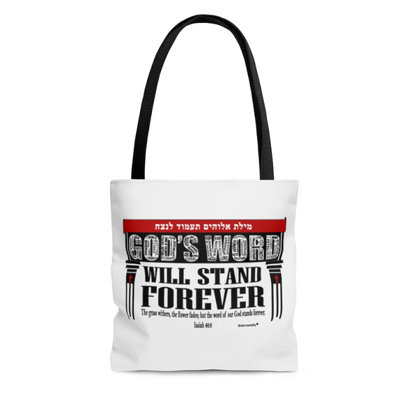 CHRISTIAN FAITH TOTE BAG -  GOD'S WORD WILL STAND FOREVER