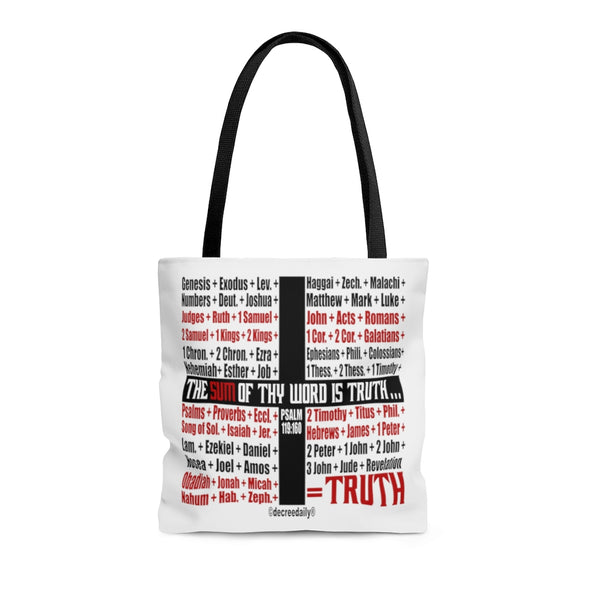 CHRISTIAN FAITH TOTE BAG - THE SUM OF THY WORD IS TRUTH