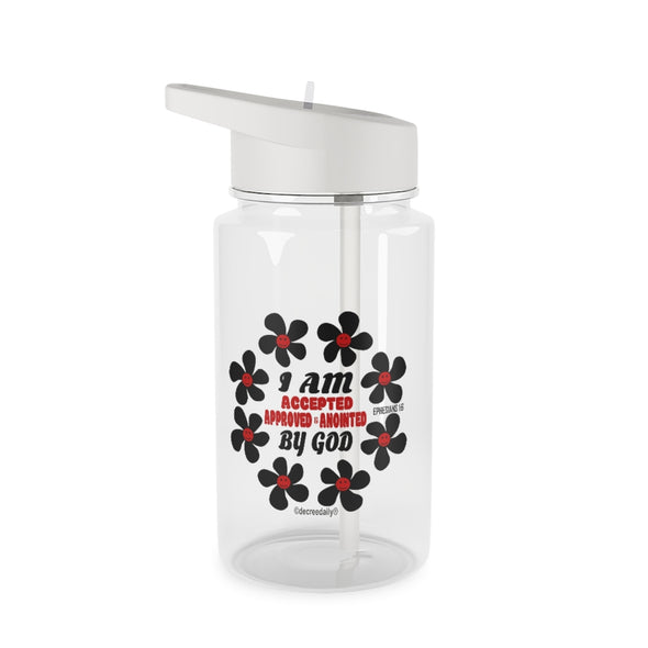 CHRISTIAN FAITH WATER BOTTLE - I AM ACCEPTED, APPROVED & ANOINTED BY GOD