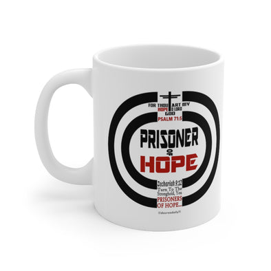 CHRISTIAN FAITH MUG - PRISONER OF HOPE - White mug 11 oz