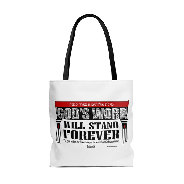 CHRISTIAN FAITH TOTE BAG -  GOD'S WORD WILL STAND FOREVER