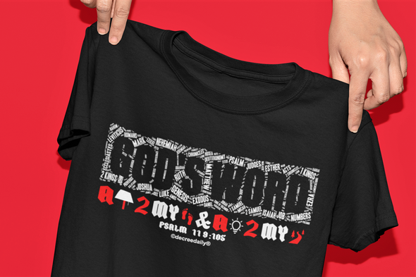 CHRISTIAN UNISEX T-SHIRT - GOD'S WORD A LAMP TO MY FEET & A LIGHT TO MY PATH 2.0