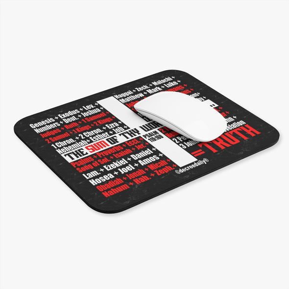 CHRISTIAN FAITH MOUSE PAD - THE SUM OF THY WORD IS TRUTH - BLACK