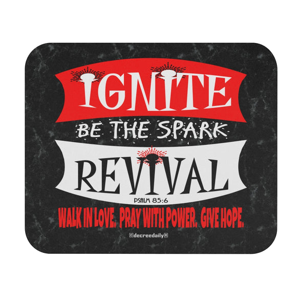 CHRISTIAN FAITH MOUSE PAD - IGNITE REVIVAL...BE THE SPARK - BLACK