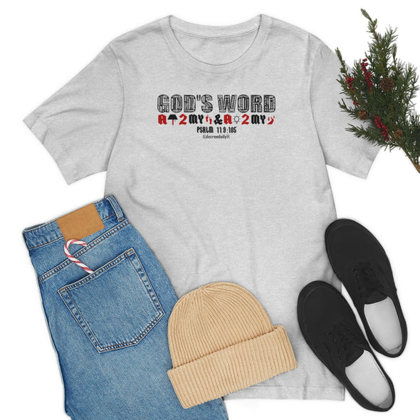 CHRISTIAN UNISEX T-SHIRT - GOD'S WORD A LAMP TO MY FEET & A LIGHT TO MY PATH