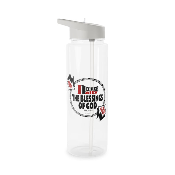 CHRISTIAN FAITH WATER BOTTLE -  DECREE DAILY THE BLESSINGS OF GOD OVER YOUR FAMILY