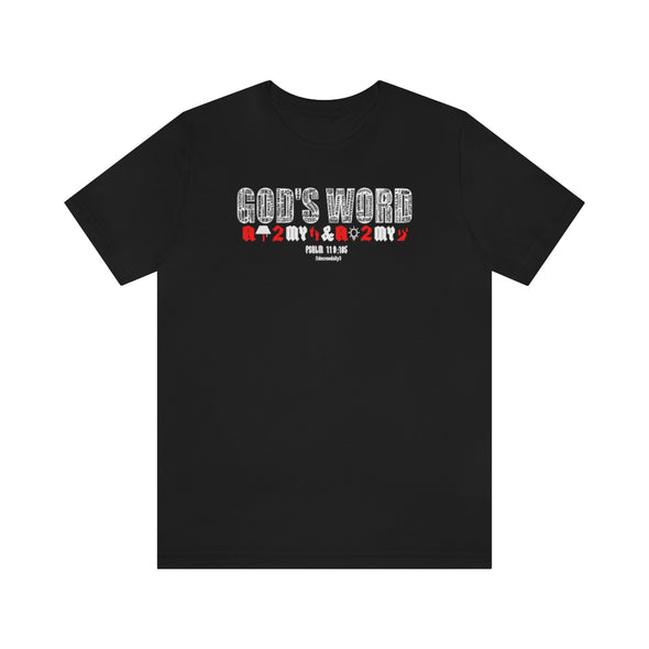 CHRISTIAN UNISEX T-SHIRT - GOD'S WORD A LAMP TO MY FEET & A LIGHT TO MY PATH