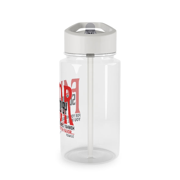 CHRISTIAN FAITH WATER BOTTLE -  SURROUNDED BY FAVOR...