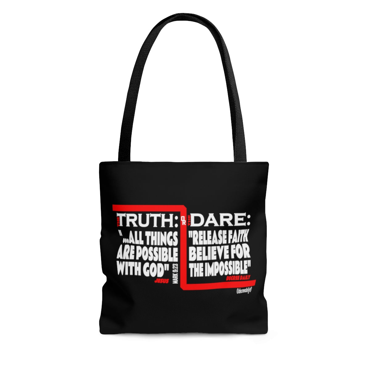 Christian Tote Bag - Faith with God All Things Are Possible
