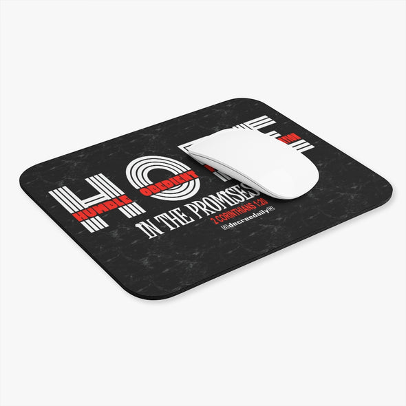 CHRISTIAN FAITH MOUSE PAD - H.O.P.E....HUMBLE OBEDIENT PRAYER with EXPECTATION IN THE PROMISES OF GOD - BLACK